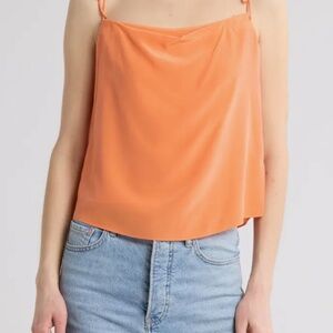 NWT 100% Silk Equipment brand tie strap tank SMALL